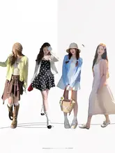春にぴったりな透かし編みニットカーディガン【薄手・グリーン・女性用】