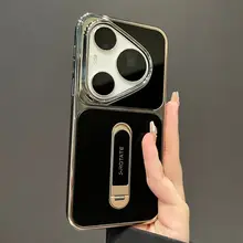 華為Pura70Pro用 スマートフォンケース【新型・電镀デザイン・360度回転スタンド機能・耐衝撃】