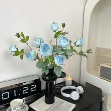 長枝ローズのブーケ風造花【テーブル装飾用・リアルな質感】