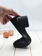 スクエアトゥ太ヒールパンプス【ブラック・ビジネス用・ソフトソール】