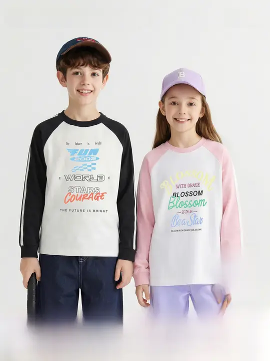 長袖Tシャツ キッズ 男の子 女の子 コットン100% 速乾 親子リンク 春 秋 トップス「Balabala」