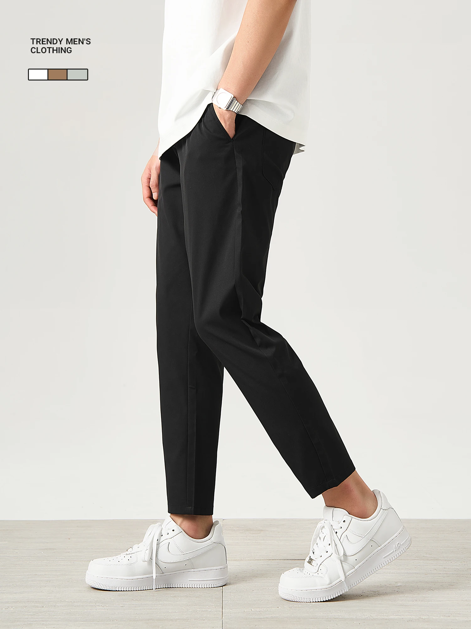 170cm メンズファッションで悩むなら、このブラックカジュアルパンツが救う理由は？