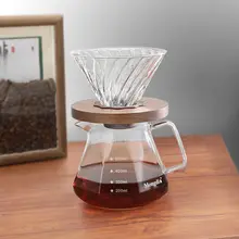 ハンドドリップコーヒーポット ガラス フィルターカップ V60 コーヒー抽出 シェアカップ