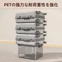 透明収納ボックス【持ち手付き・大容量・ふた付き・衣類・おもちゃ・お菓子・本用】