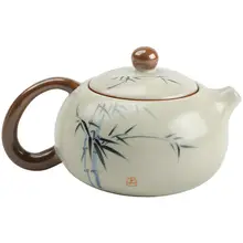 伊文 陶磁製 汝窯 茶壺【家庭用・フィルター付き・高級功夫茶具】