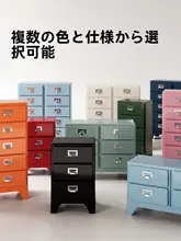 ヴィンテージスタイルの極薄引き出しチェスト【壁付け・ナイトスタンドにも最適・収納力抜群】