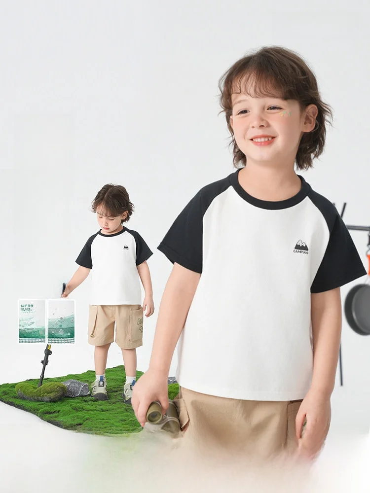 男の子用綿100%半袖Tシャツ：夏用薄手カジュアルデザインの着心地とサイズ選びの実際