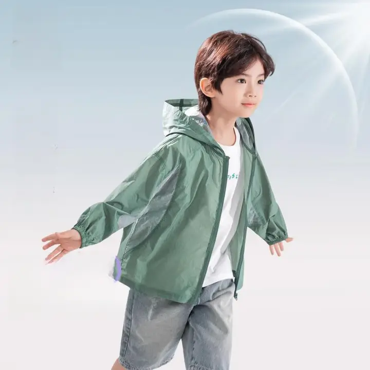 男の子用 紫外線対策 軽量防寒アウター【夏用・肌触り良好】（セットアップ対応）