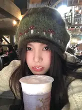 可愛い巻き縁ニット帽【冬用・女性・小顔効果】
