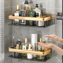 穴あけ不要のバスルーム壁掛け収納ラック【洗面所用・多用途】
