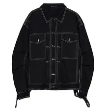 ジャケット メンズ 短丈 シャツカラー ステッチ ゆったり ストリート ブリティッシュ 秋冬