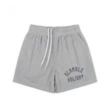 SLAMBLE 夏用メンズ バスケットボールショートパンツ【速乾・通気性・5分丈・ダブルレイヤーメッシュ】