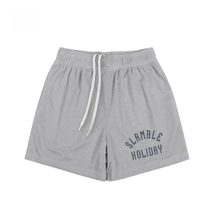 SLAMBLE 夏用メンズ バスケットボールショートパンツ【速乾・通気性・5分丈・ダブルレイヤーメッシュ】