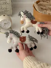 馬モチーフのウールフェルトバッグチャーム【成功を祈るデザイン・手作り】