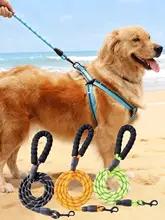 防爆設計の犬用リード【中大型犬・金毛・猫用・アウトドア対応・胸部ハーネス・長いチェーン】
