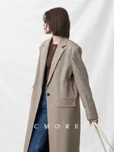 CMORE ヴィンテージチェック柄 中長丈 ゆったりシルエットのトレンチコート【春秋用】