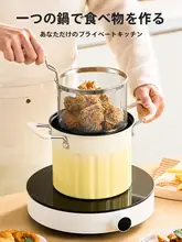 家庭用小型フライヤー【省油・フィルター付き・多機能・天ぷら・ノンスティック】
