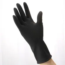 黒色ラテックス製プロフェッショナルヘアグローブ【防水・滑り止め付き・加厚タイプ】