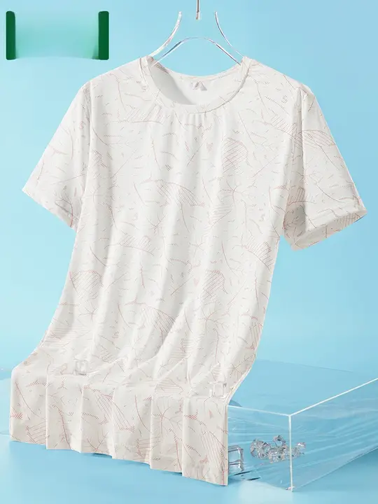 夏用 吸水速乾 半袖Tシャツ【軽量・通気性・クール感・スポーツ用・ラウンドネック】