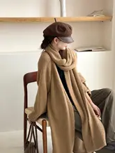 アンティークマハ毛ニットカーディガン【秋冬・ゆったり・ロング・膝下丈】