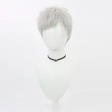 短髪コスプレウィッグ【銀灰色・ボリューム感あり】
