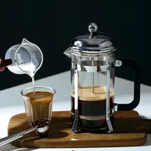 ガラス製コーヒープレスポット【家庭用・フレンチプレス・泡立て器具】（セットアップ対応）