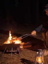 折りたたみ式BBQグリル【ステンレス製・ポータブル・炭火焼き対応・アウトドア用】