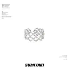 SUMIYAKI デザインのダイヤモンドカット風リング【オープンデザイン・カップル用・シンプルスタイル】