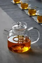 ガラスティーポット 茶器 家庭用 大サイズ 耐熱 厚手 フィルター