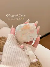 星柄の猫デザインのAirPods保護ケース【  カジュアルスタイル・猫好き必見】