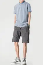 夏用 半袖ポロシャツ＆ショートパンツ【ストライプデザイン・フィット】（セットアップ対応）
