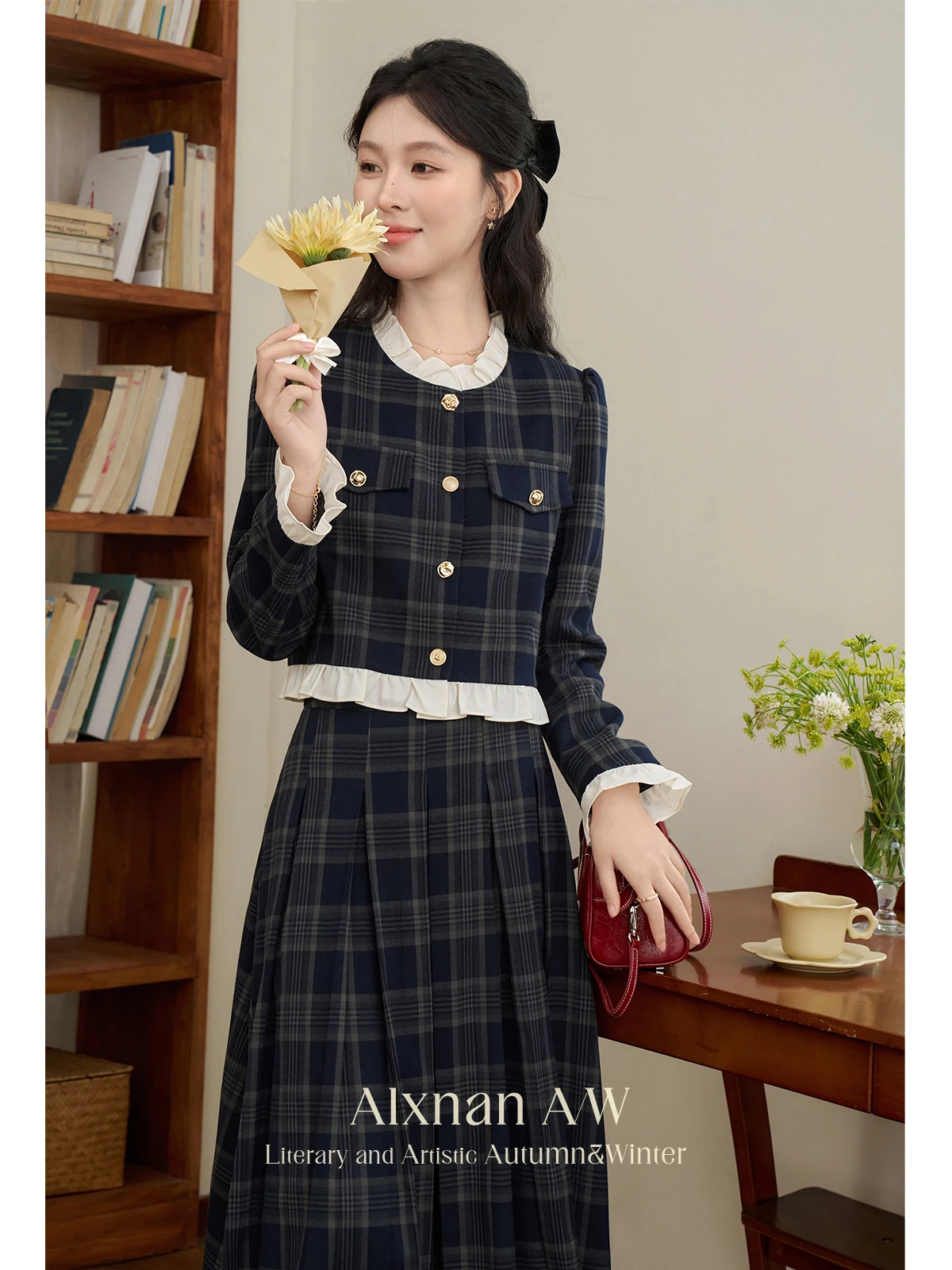 10月23度に着る服装の選び方で迷うなら、このレトロ風2点セットが救う