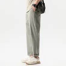 極上の柔らかさのストレートシルエット男性用カジュアルパンツ【軽量ビジネス対応・微細テーパード】