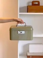 防塵カバー付きロック式デスク収納ボックス【プラスチック製・長方形・リモコン収納】