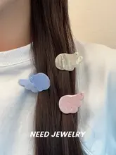 かわいいデザインの羽根モチーフクリスタル付きヘアクリップ【酸素系・甘美なスタイル】