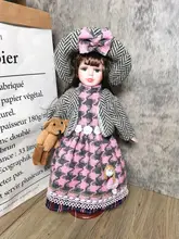 41cm 可愛い少女風 陶製ダッチドール【オフィス・リビングインテリア装飾用】