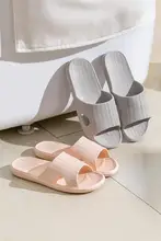男女兼用 シンプルな防滑室内浴室スリッパ【軽量・四季用・カップルペア】