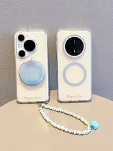 シンプルなグラデーションデザインのスマートフォンケース【Huawei mate70 pro+用・マグネット吸着・チェーン付き】