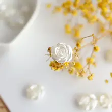 仿真パールのバラ花パーツ【DIY携帯ケース用・手作り装飾・アクセサリー】
