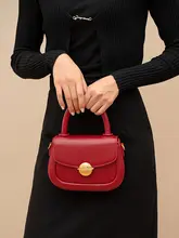 レトロな赤のショルダーバッグ【トート・結婚式用】