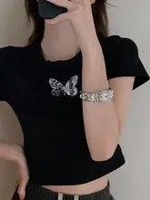 メタルチェーンジルコニアブレスレット【女性用・ファッショナブル・ハイエンドスタイル】