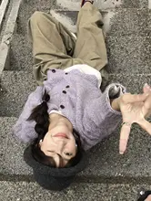 韓国風ニットカーディガン【極上の柔らかさ・花模様・グリーン】（セットアップ対応）