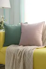 北欧風 ベロア クッション【グレー系・汚れたピンク・ロックエッジデザイン・ソファ用】