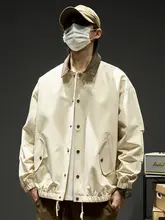 春秋用 メンズワイドフィット工事ジャケット【カジュアルなデザイン・翻領】