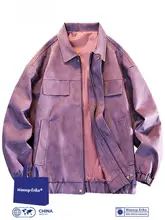 WASSUP ERIKA PUレザー ビンテージ風アウター【春秋用・男女兼用・バイカースタイル】