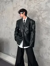 MARTHENAUT レトロデザインのテクスチャーが特徴的なダブルブレスト中長丈ジャケット【パッド入り・タイトフィット】