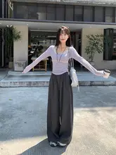 紫色のタイトフィット長袖Tシャツ【レースパッチワーク・春用・インナー】