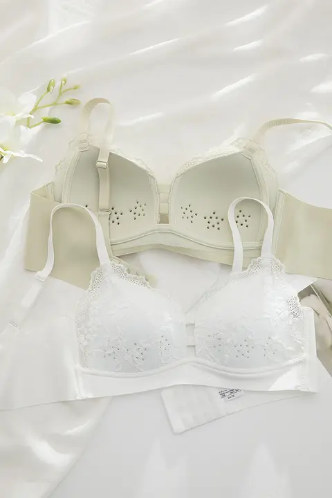 夏用 ノンワイヤー ブラジャー【しっかりホールド・大きいサイズ・スムーズな着用感】