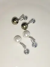 華やかな水晶パールペンダントイヤリング【穴あけ不要・レトロデザイン・高級感】