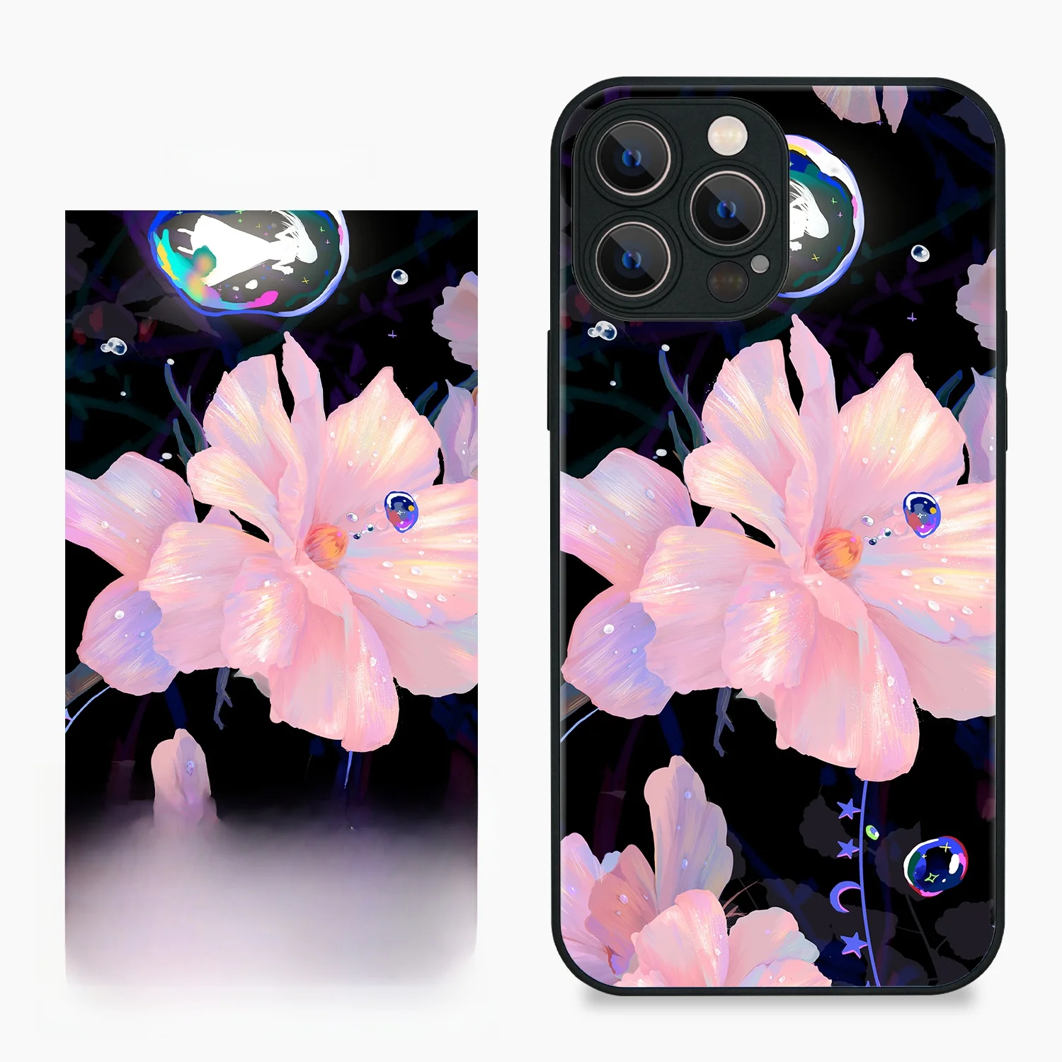 スマホケース se2はiPhone対応の鋼化玻璃保護壳で、日韓風插画デザインを採用